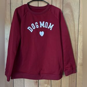 Red 'Dog Mom' Sweatshirt